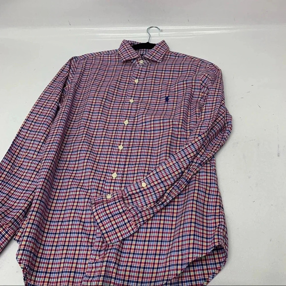 Polo Ralph Lauren Shirt Men‎ Small Blue  Plaid  Classic Fit Pony 100% Cotton - Picture 5 of 12